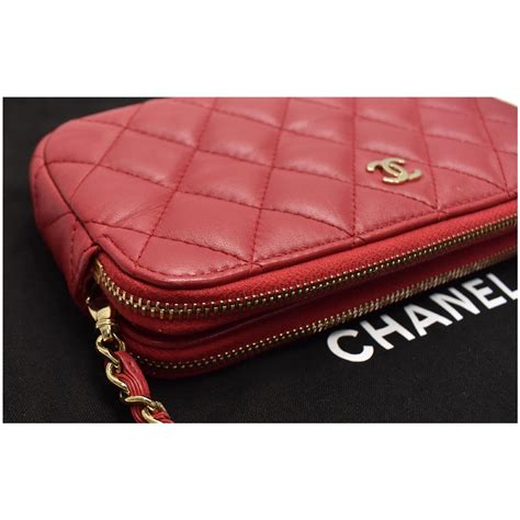 chanel zippy wallet on chain